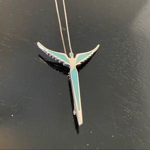 Sterling silver angel pin on chain